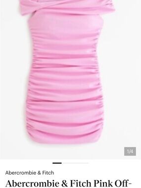 Abercrombie & Fitch Pink Ruched Mini Dress